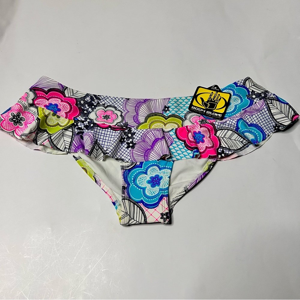 Body Glove White Pink Black Blue Purple Floral Skirt Rider Bikini Bottom NWT